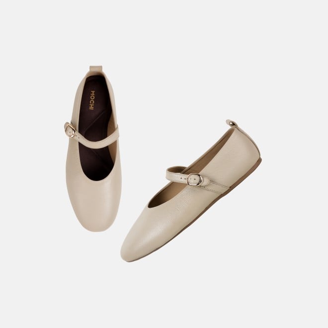 Mochi Women Beige Formal Ballerinas (SKU: 31-1025-20-36)