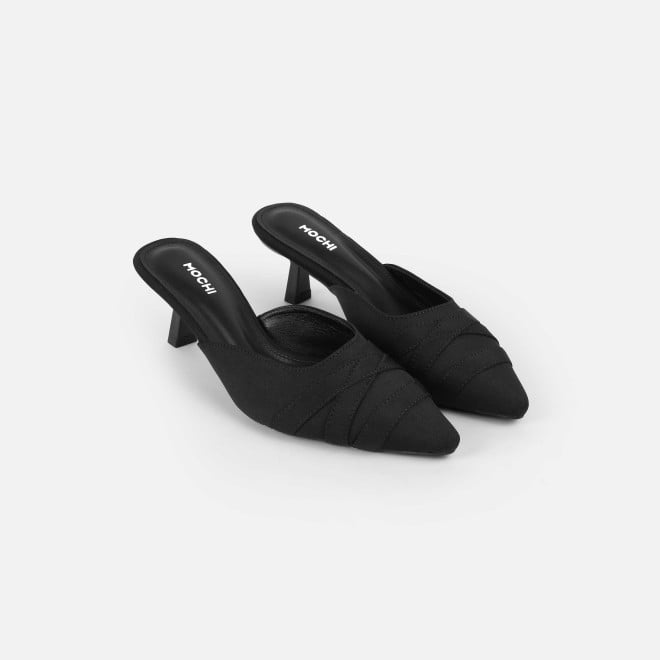 Mochi Women Black Formal Slip Ons (SKU: 31-1026-11-37)