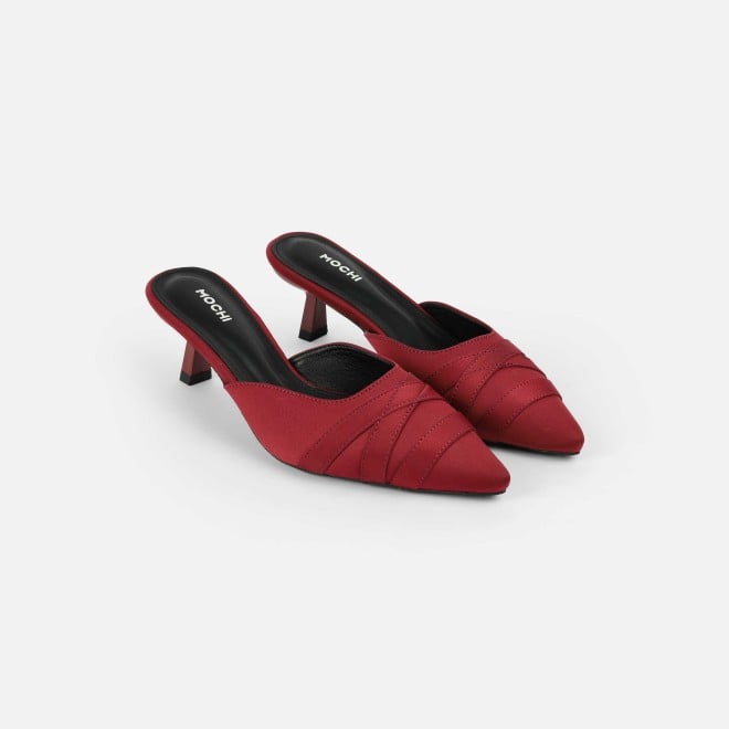 Mochi Women Maroon Formal Slip Ons (SKU: 31-1026-44-40)