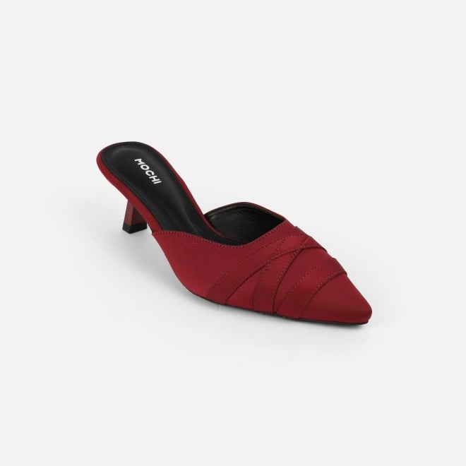 Mochi Women Maroon Formal Slip Ons (SKU: 31-1026-44-40)