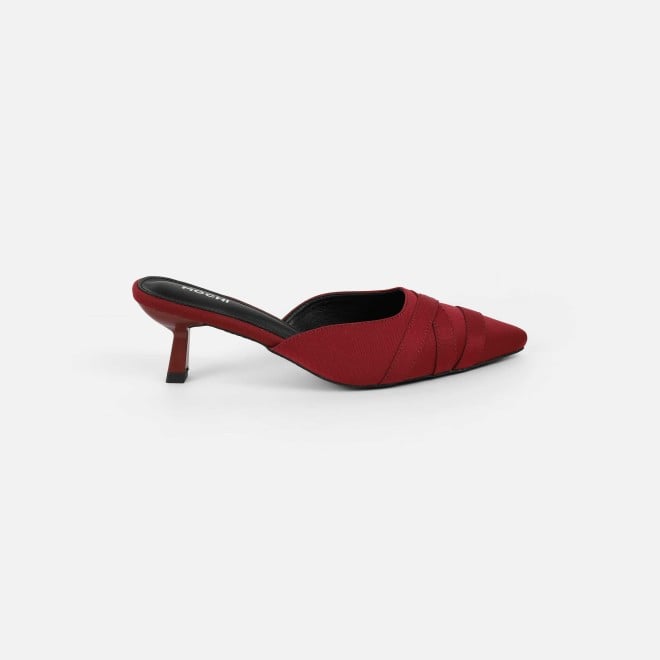 Mochi Women Maroon Formal Slip Ons (SKU: 31-1026-44-40)
