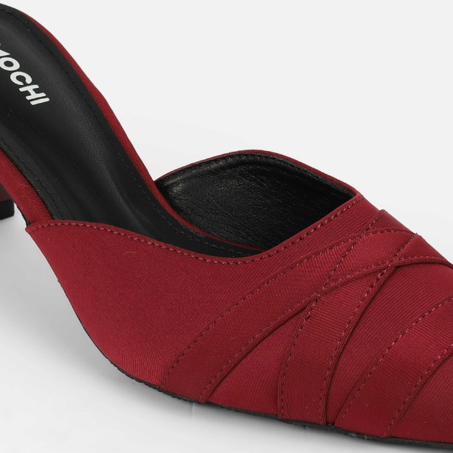 Mochi Women Maroon Formal Slip Ons (SKU: 31-1026-44-40)