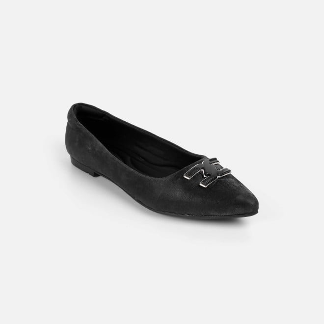 Mochi Women Black Casual Ballerinas