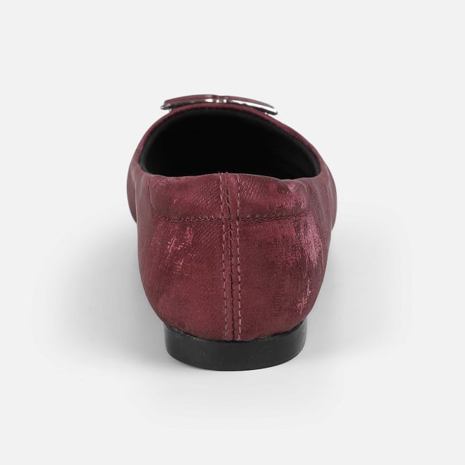 Mochi Women Wine Casual Ballerinas (SKU: 31-1027-58-37)