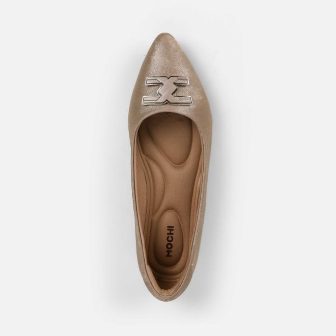 Mochi Women Beige Casual Ballerinas (SKU: 31-1027-20-36)