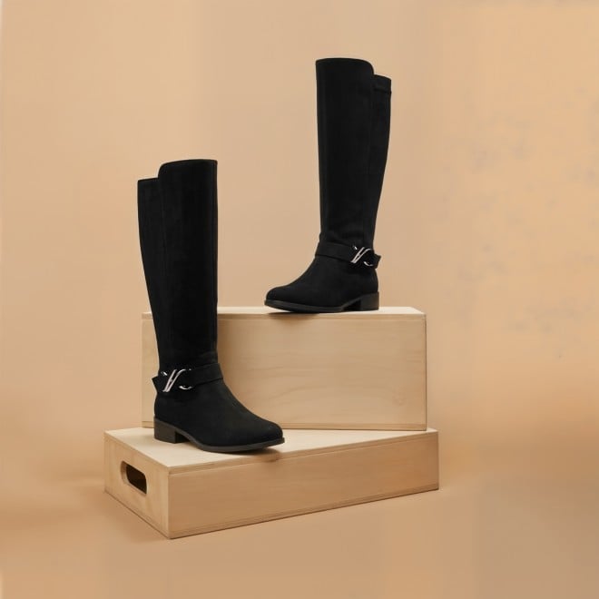 Mochi Women Black Casual Boots
