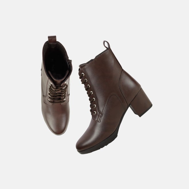 Mochi Women Brown Party Boots (SKU: 31-1034-12-36)