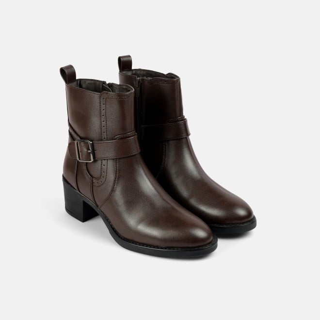 Mochi Women Brown Party Boots (SKU: 31-1035-12-36)