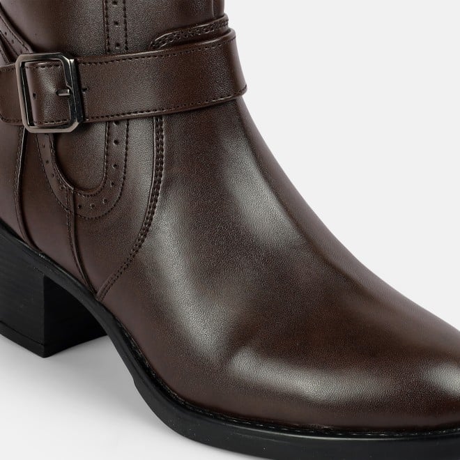 Mochi Women Brown Party Boots (SKU: 31-1035-12-36)