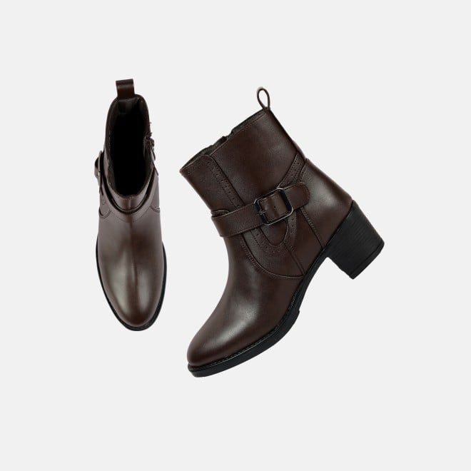 Mochi Women Brown Party Boots (SKU: 31-1035-12-36)