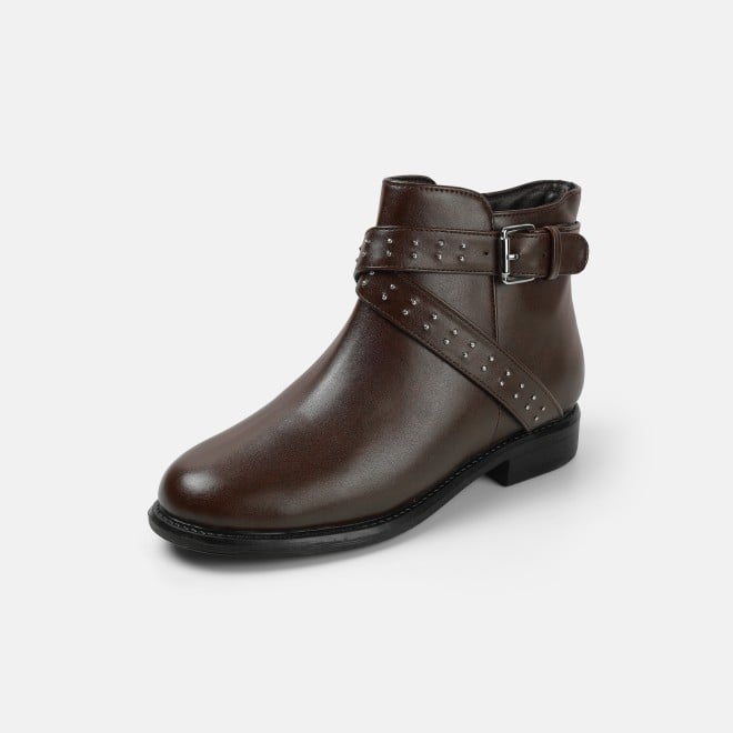 Mochi Women Brown Party Boots (SKU: 31-1037-12-36)