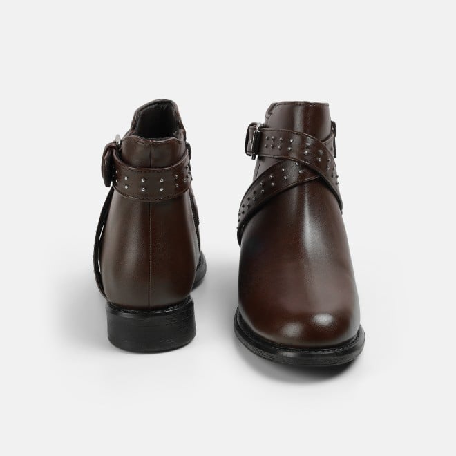 Mochi Women Brown Party Boots (SKU: 31-1037-12-36)