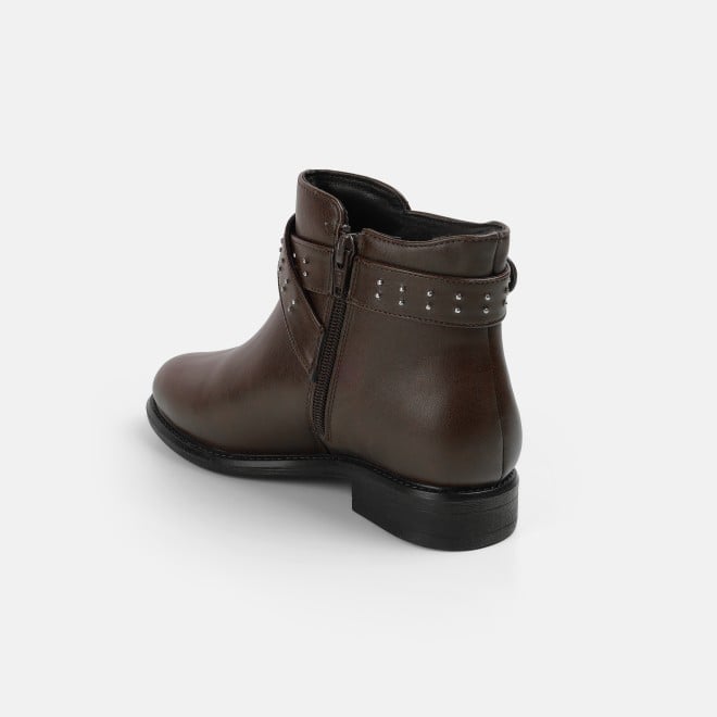 Mochi Women Brown Party Boots (SKU: 31-1037-12-36)