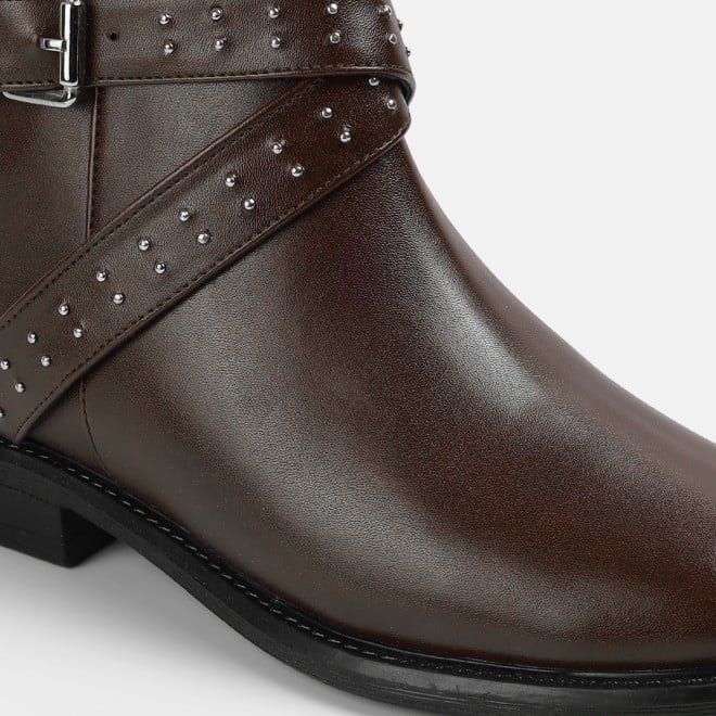 Mochi Women Brown Party Boots (SKU: 31-1037-12-36)