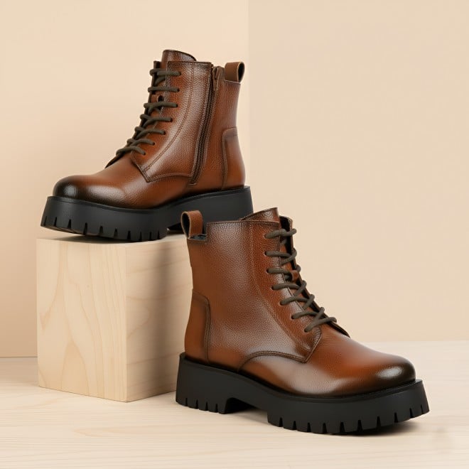 Mochi Women Tan Party Boots