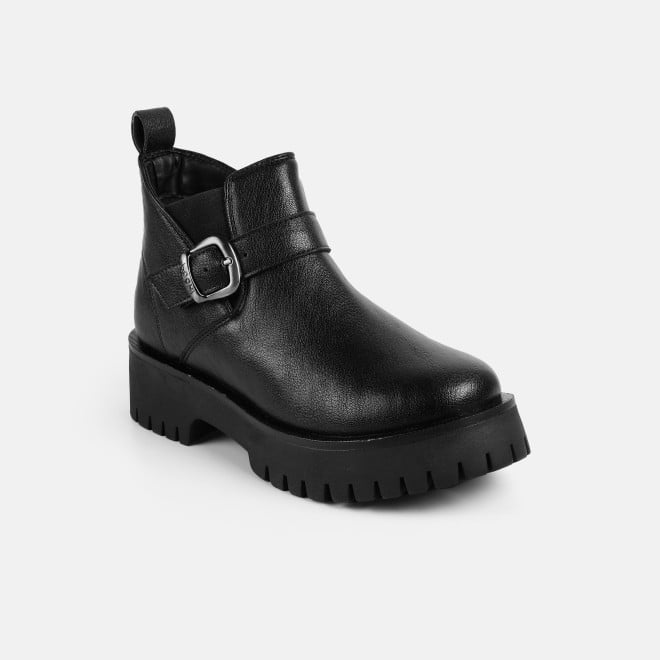 Mochi Women Black Casual Boots