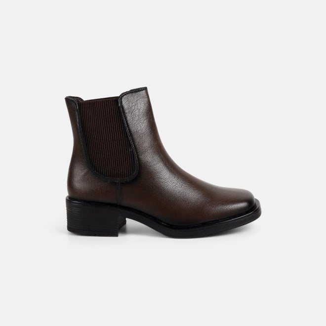 Mochi Women Brown Casual Boots (SKU: 31-1043-12-36)