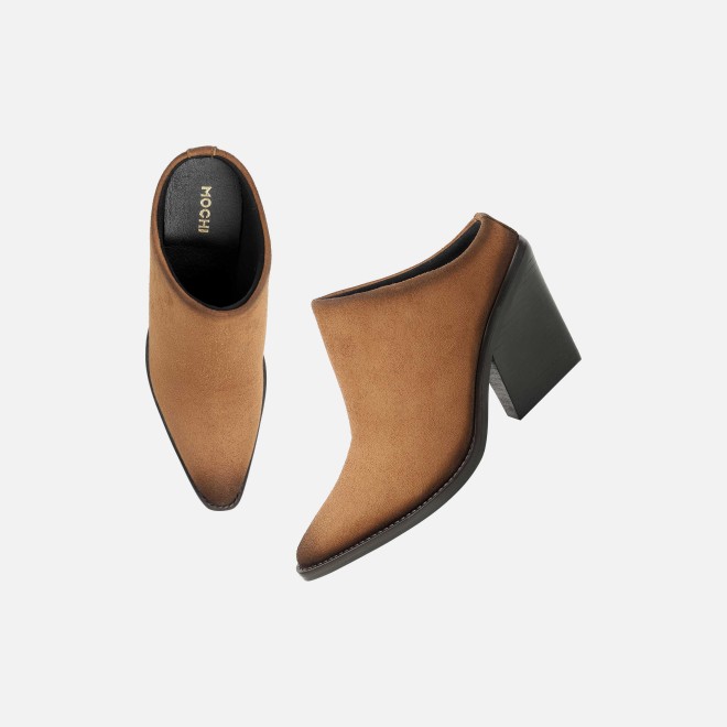 Mochi Women Tan Party Boots (SKU: 31-1051-23-36)
