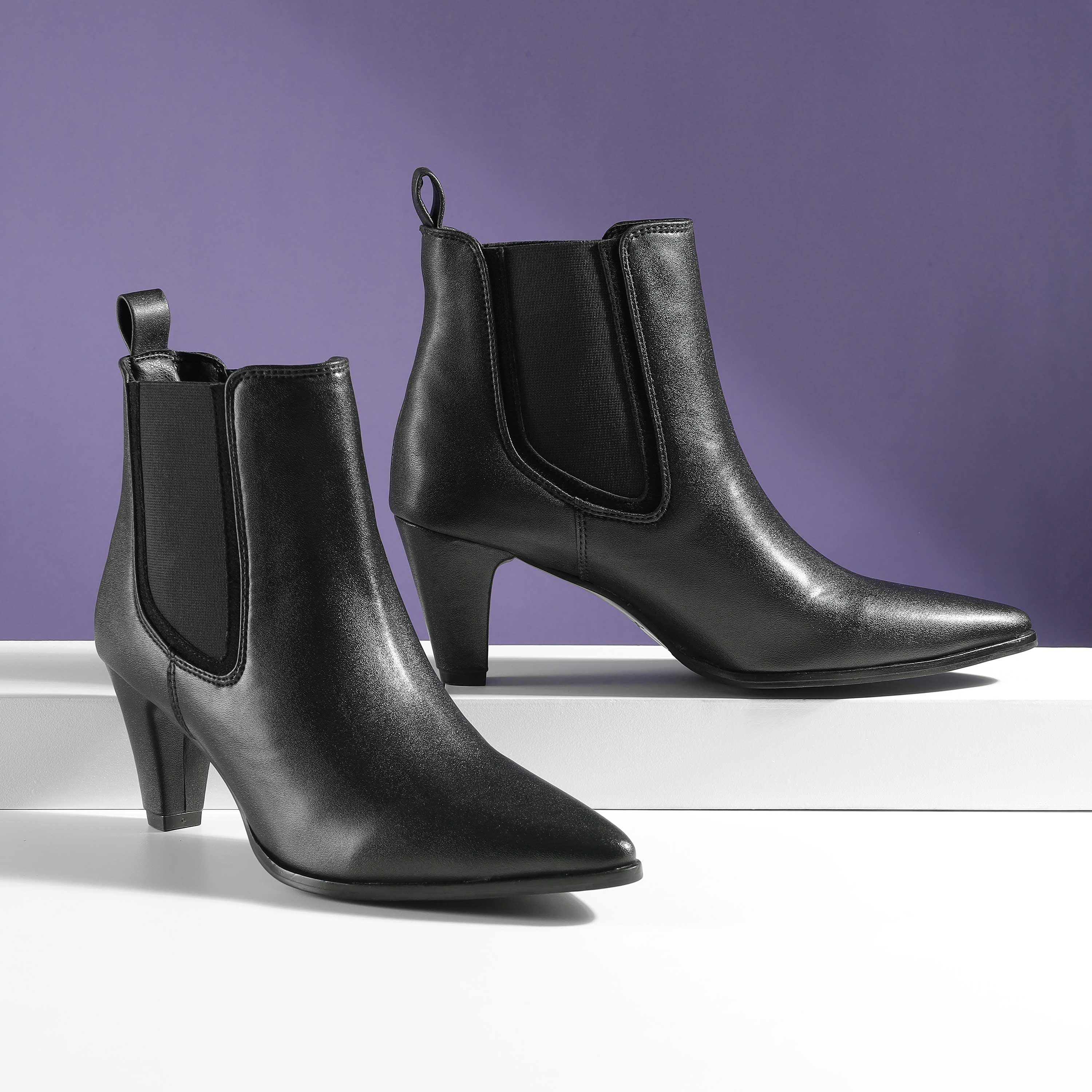 Mochi Women Black Party Boots