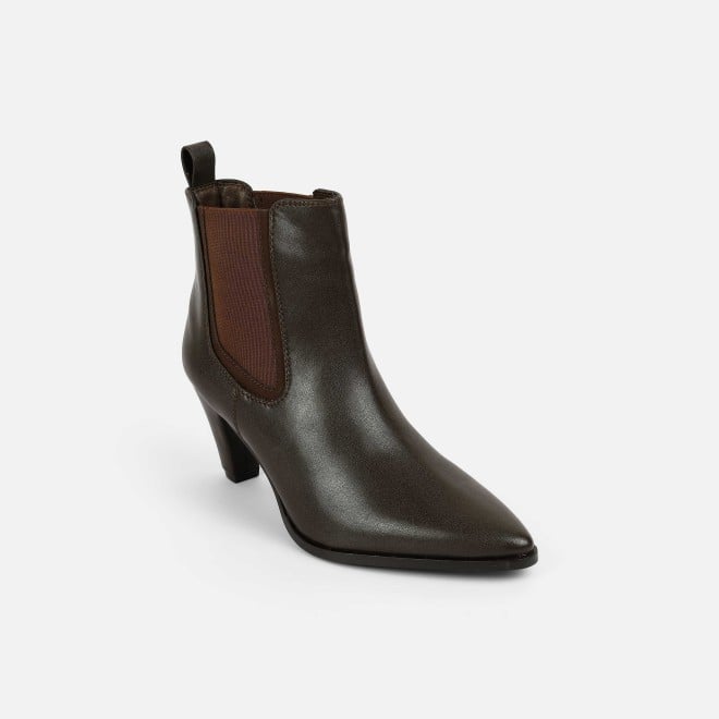 Mochi Women Brown Party Boots (SKU: 31-1075-12-36)