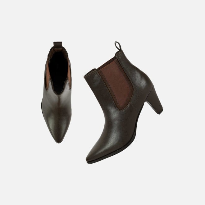 Mochi Women Brown Party Boots (SKU: 31-1075-12-36)