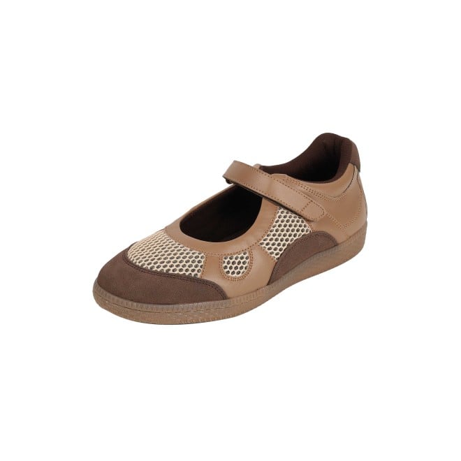 Mochi Women Brown Casual Ballerinas (SKU: 31-1076-12-36)