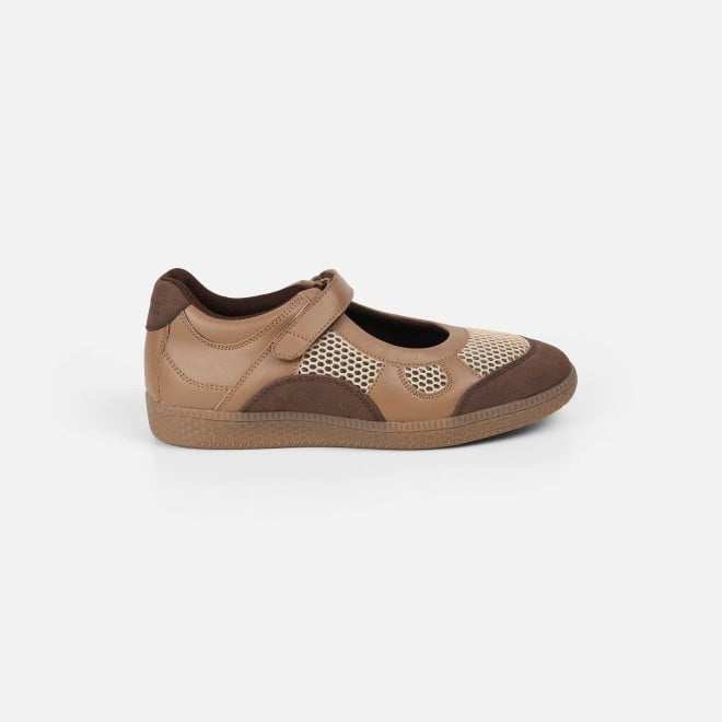 Mochi Women Brown Casual Ballerinas (SKU: 31-1076-12-36)