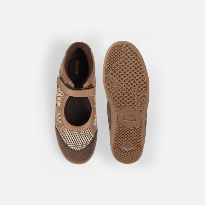 Mochi Women Brown Casual Ballerinas (SKU: 31-1076-12-36)