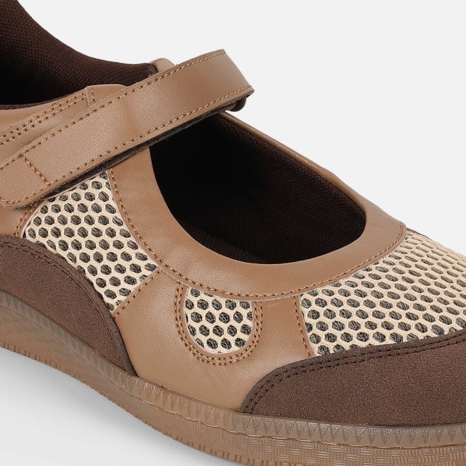 Mochi Women Brown Casual Ballerinas (SKU: 31-1076-12-36)