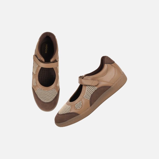 Mochi Women Brown Casual Ballerinas (SKU: 31-1076-12-36)