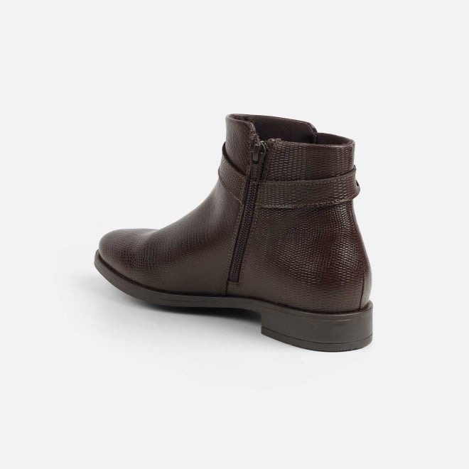 Mochi Women Brown Casual Boots (SKU: 31-1088-12-36)