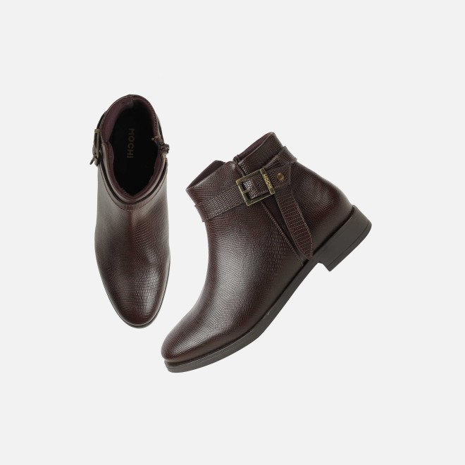 Mochi Women Brown Casual Boots (SKU: 31-1088-12-36)