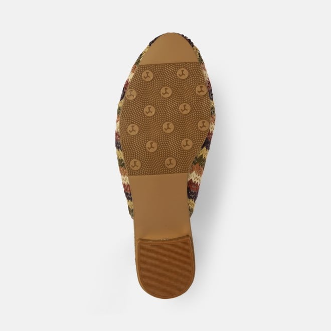 Mochi Women Brown-multi Ethnic Slip Ons (SKU: 31-1094-64-36)