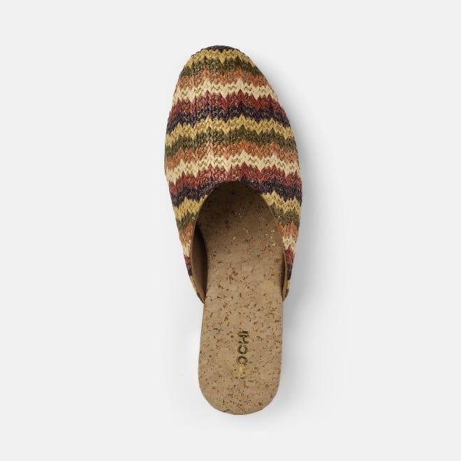Mochi Women Brown-multi Ethnic Slip Ons (SKU: 31-1094-64-36)