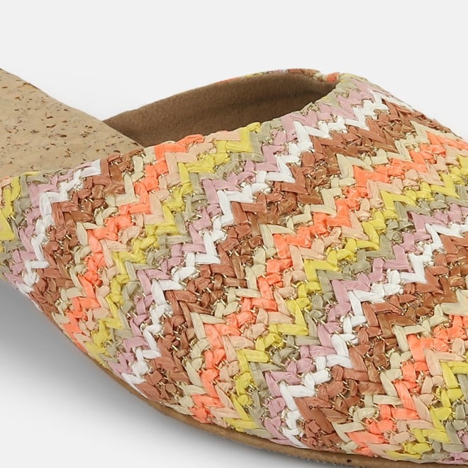 Mochi Women Beige-multi Ethnic Slip Ons (SKU: 31-1094-63-36)