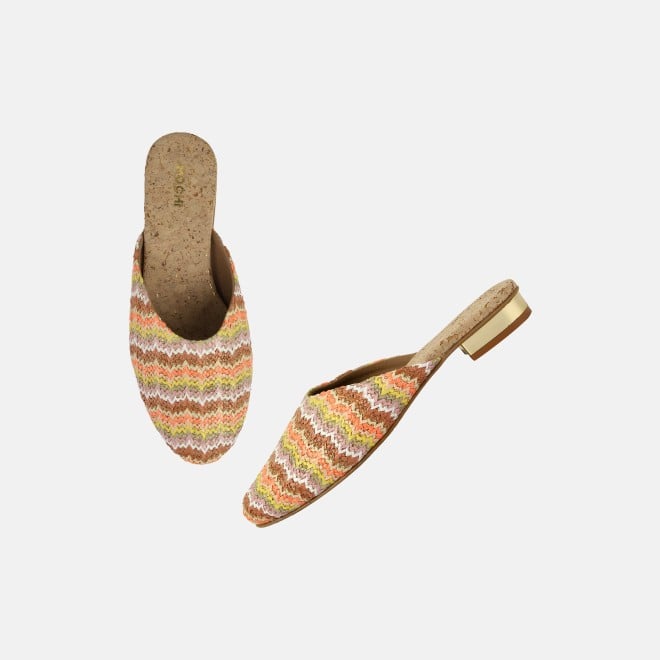 Mochi Women Beige-multi Ethnic Slip Ons (SKU: 31-1094-63-36)