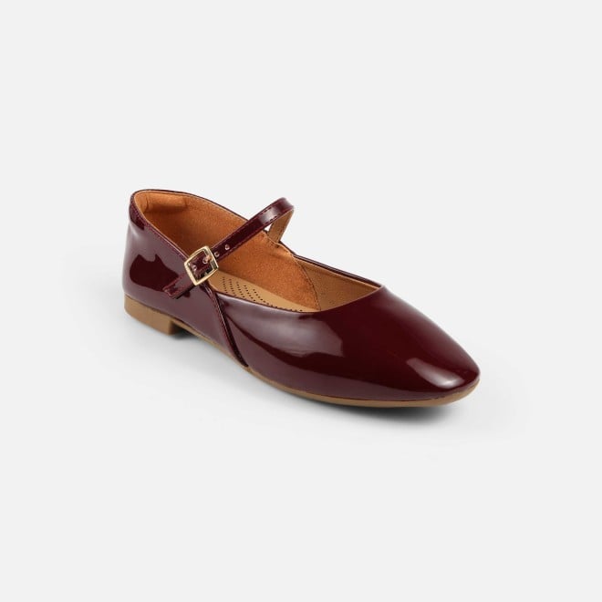 Mochi Women Maroon Formal Ballerinas (SKU: 31-1097-44-37)