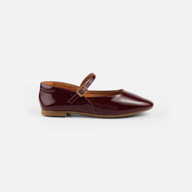 Mochi Women Maroon Formal Ballerinas (SKU: 31-1097-44-37)