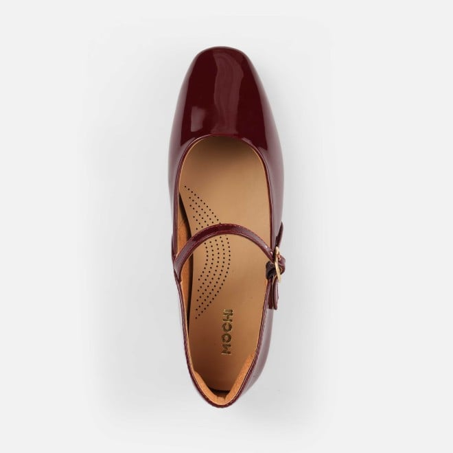 Mochi Women Maroon Formal Ballerinas (SKU: 31-1097-44-37)