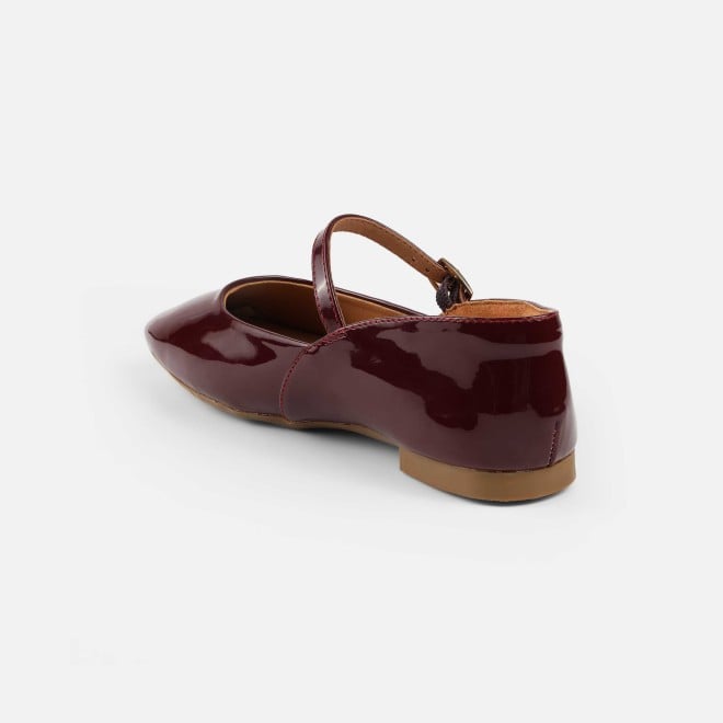 Mochi Women Maroon Formal Ballerinas (SKU: 31-1097-44-37)