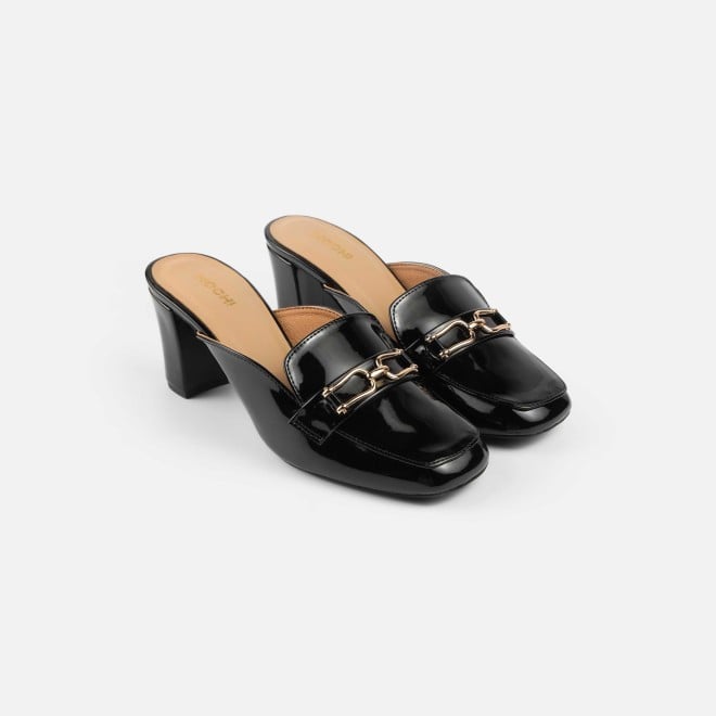 Mochi Women Black Formal Slip Ons (SKU: 31-1098-11-37)