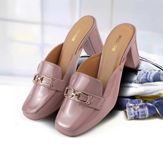 Mochi Women Peach Formal Slip Ons