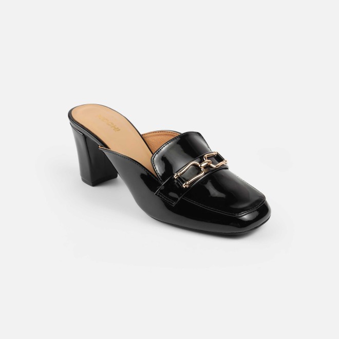 Mochi Women Black Formal Slip Ons (SKU: 31-1098-11-37)