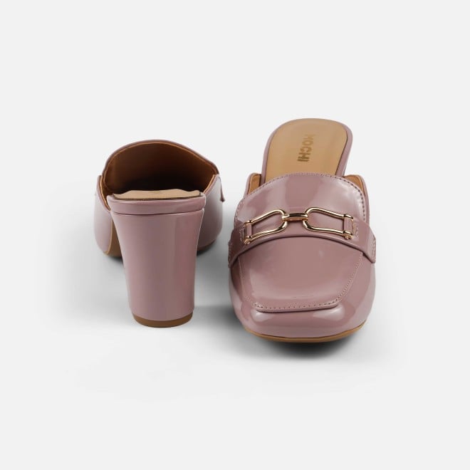 Mochi Women Peach Formal Slip Ons (SKU: 31-1098-80-37)
