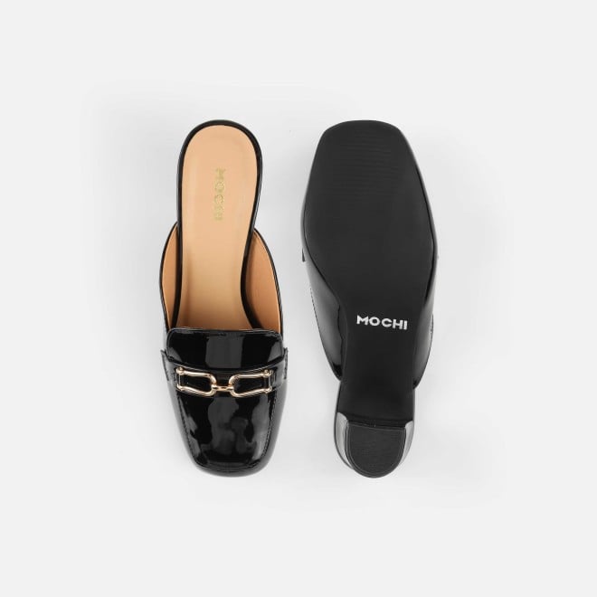 Mochi Women Black Formal Slip Ons (SKU: 31-1098-11-37)