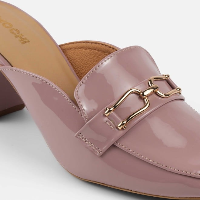 Mochi Women Peach Formal Slip Ons (SKU: 31-1098-80-37)