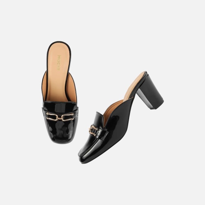 Mochi Women Black Formal Slip Ons (SKU: 31-1098-11-37)