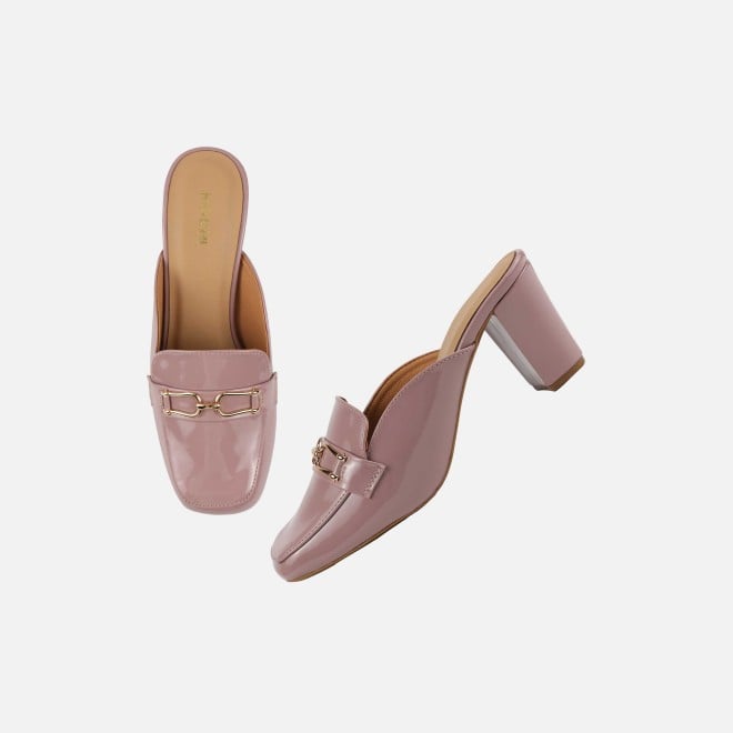 Mochi Women Peach Formal Slip Ons (SKU: 31-1098-80-37)