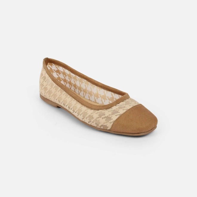 Mochi Women Beige Casual Ballerinas (SKU: 31-1101-20-37)