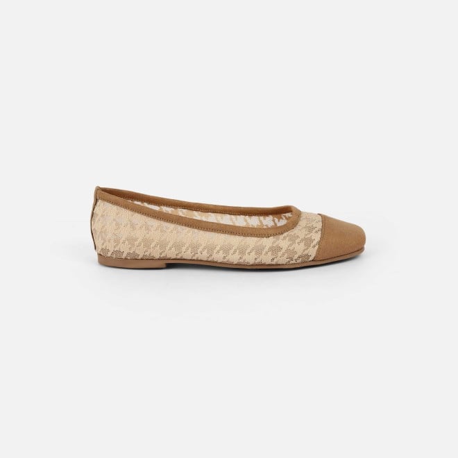 Mochi Women Beige Casual Ballerinas (SKU: 31-1101-20-37)